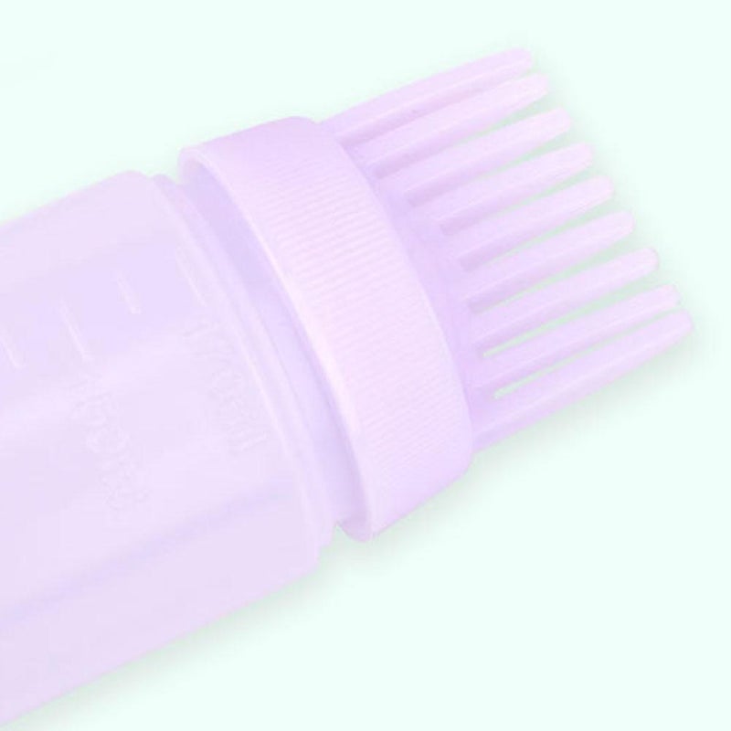 Hair Oil Applicator Bottle, Root Comb Applicator Bottle With Graduated Scale, Hair Oil Applicator For Scalp, Hair dye brushRoot Comb Squeeze Applicator Bottles, for Hair Coloring Dyeing (Purple) - Image 4